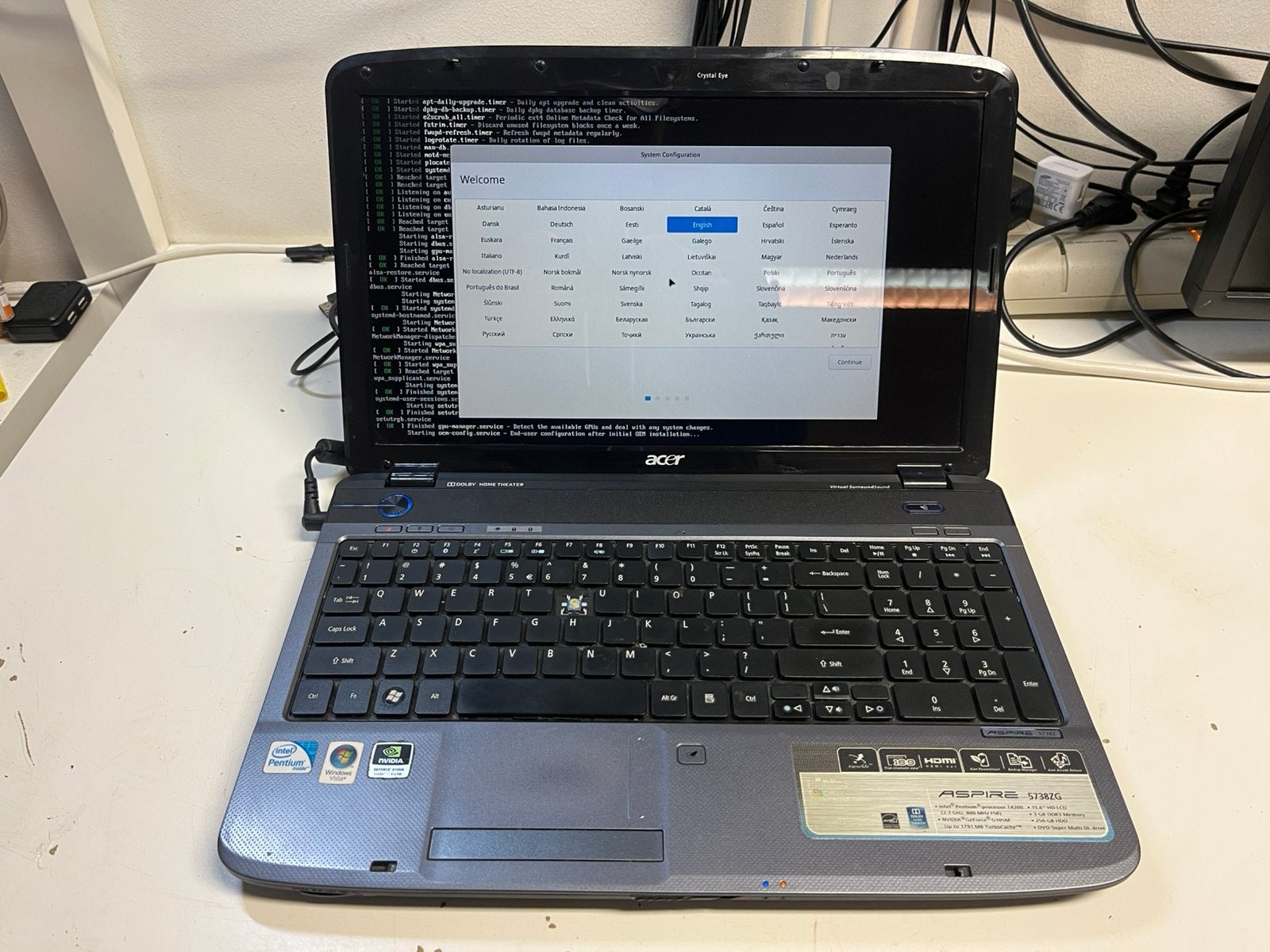 Acer Aspire 5738ZG Laptop, Ophalen, Asus, Gebruikt, Qwerty