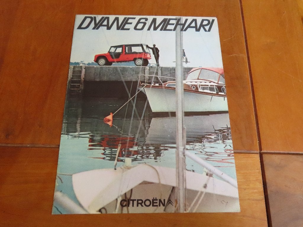 Folder Citroen Dyane 6 Mehari 1969, Boeken, Ophalen of Verzenden, Zo goed als nieuw, Citroën, Citroën