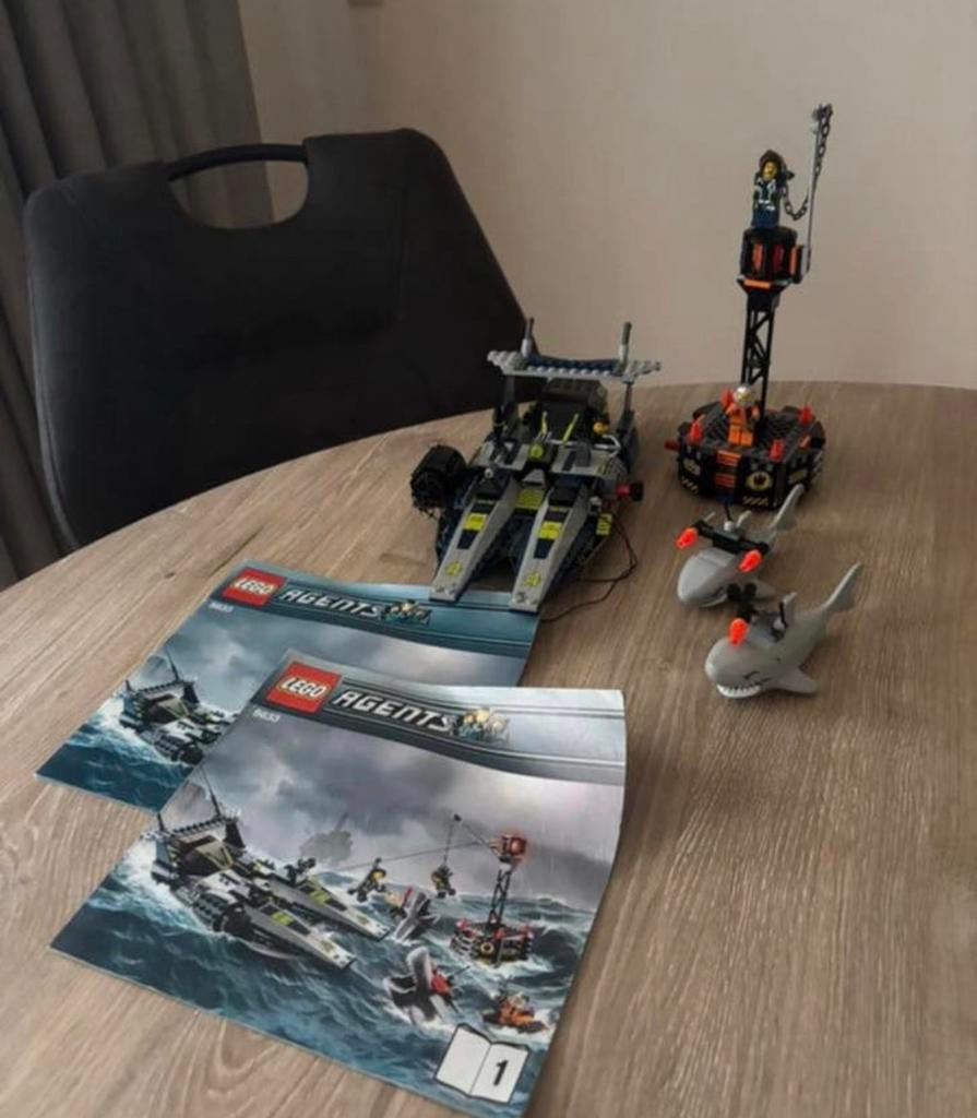 Lego agents 8633 compleet boot, Overige thema's, Lego, Zo goed als nieuw, Complete set