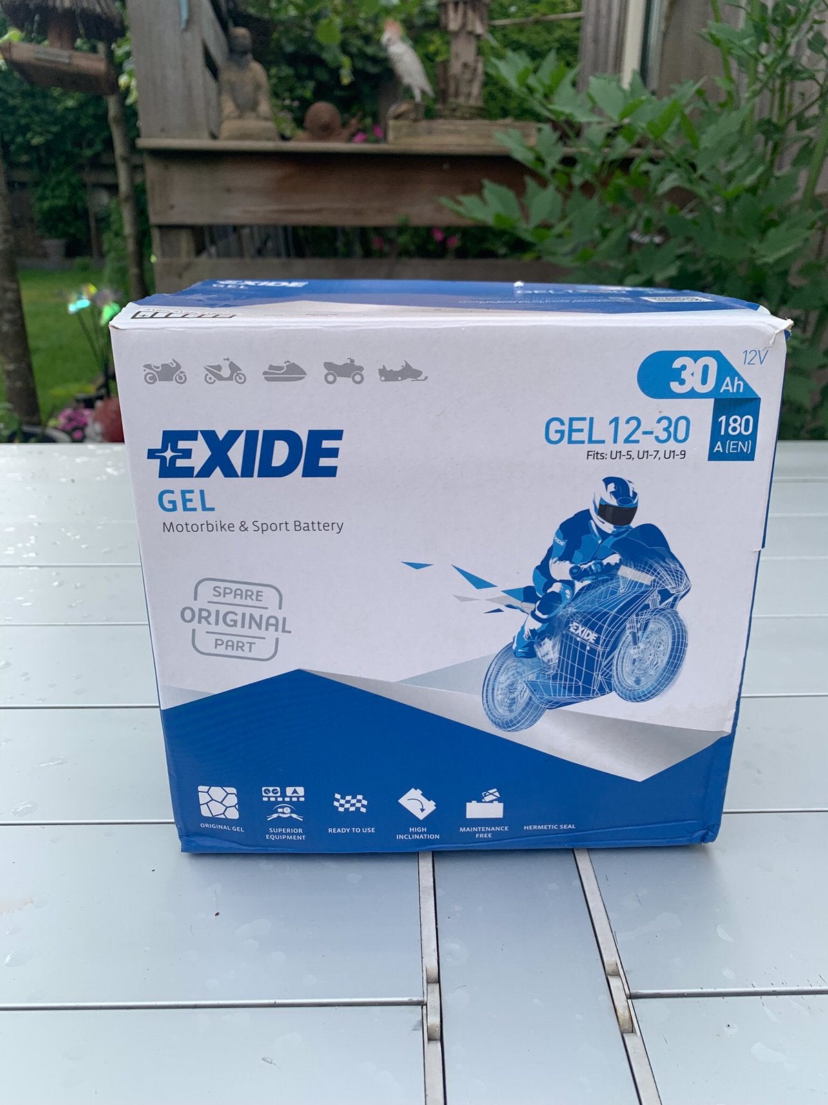 Gel accu Exide 12v 30ah, Motoren, Ophalen, Nieuw