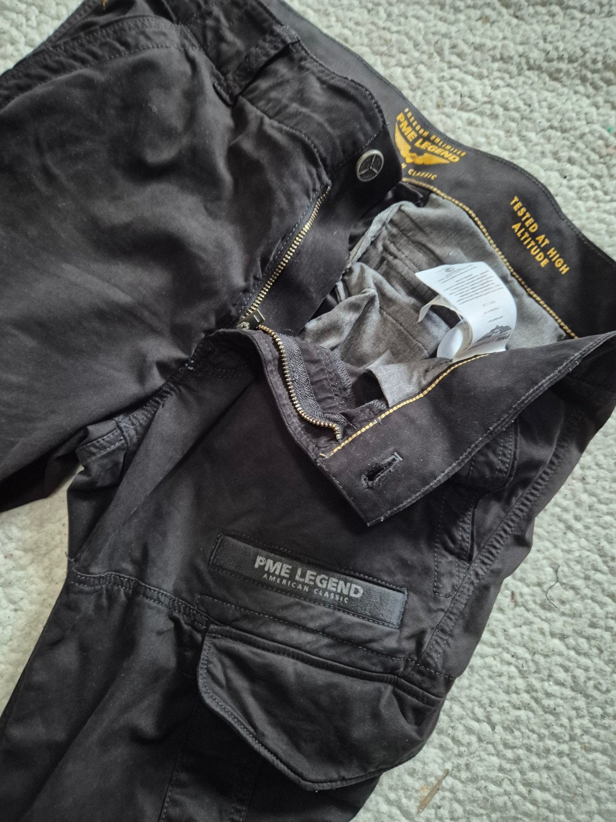 Pme Legend jeans Cargo broek Nordrop Zwart Maat 33/32, Verzenden, ., Zwart, Zo goed als nieuw