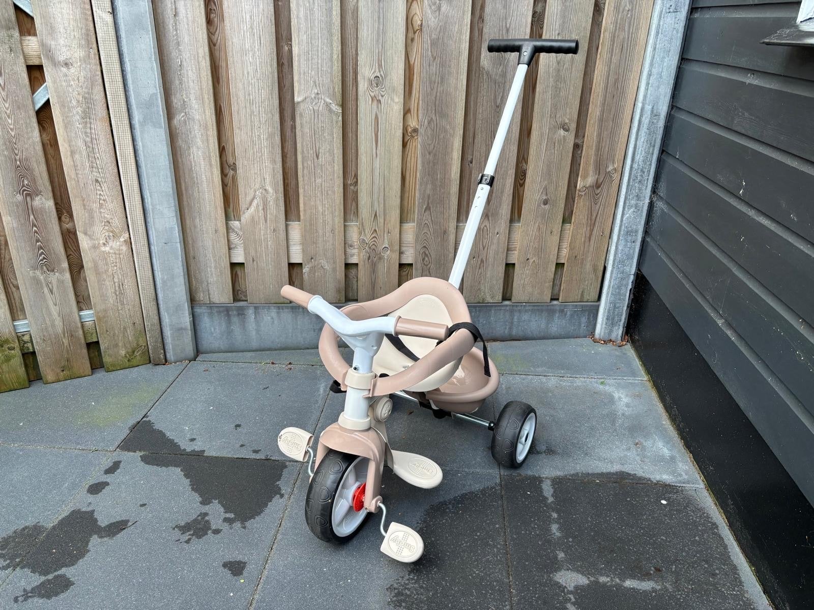 Smoby Be Move. Kinderdriewieler met duwstang - Beige, Fietsen en Brommers, Ophalen of Verzenden, Zo goed als nieuw