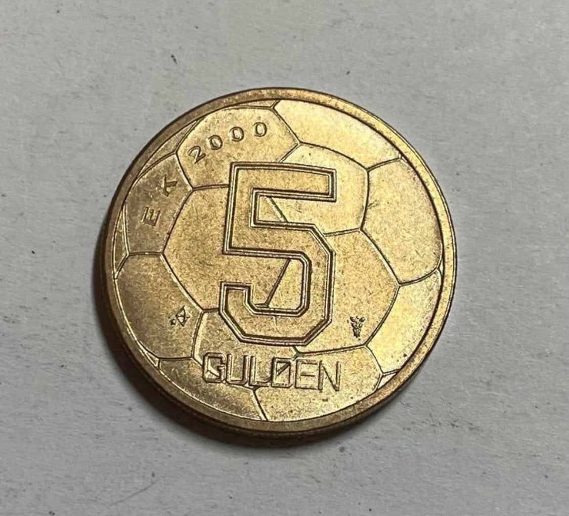5 gulden Nederland 2000 EK voetbal, Ophalen of Verzenden, Koningin Beatrix, 5 gulden