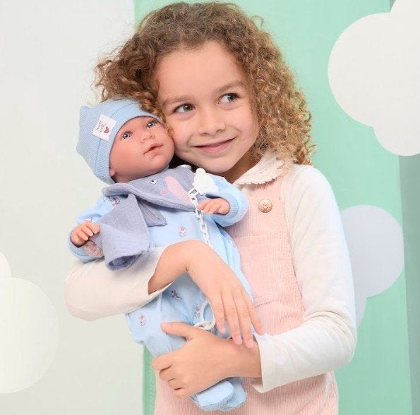 Levensechte baby pop Llorens babypop softbody geluid speen, Nieuw, Ophalen of Verzenden, Babypop, .