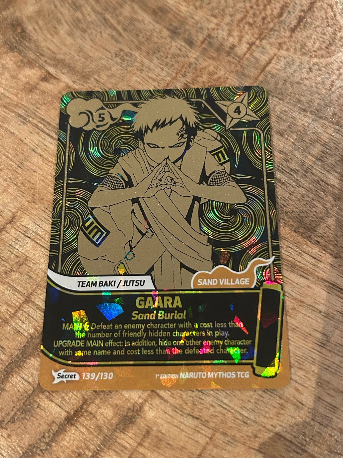 Naruto Gaara 139/130 1st Edition Secret Rare Pack Fresh, Ophalen of Verzenden, Nieuw, Losse kaart