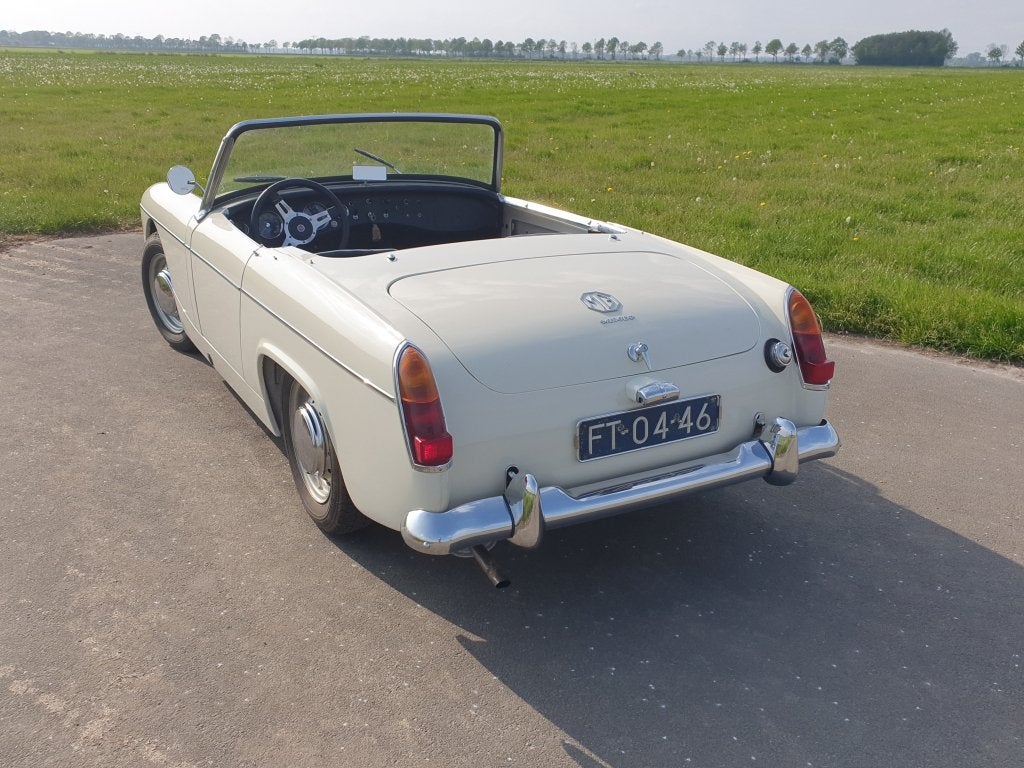 MG Midget Mk 1, Auto's, Zwart, 4 cilinders, Cabriolet, Wit