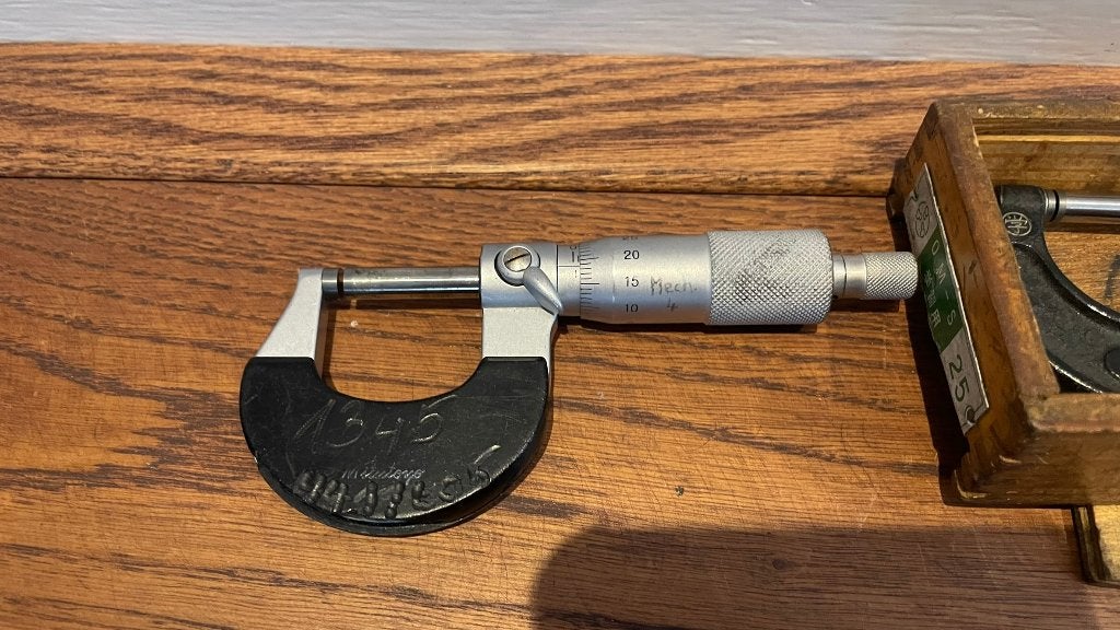 Mitutoyo 0-25 buiten schroefmaten micrometers, 3905 KX, Afstand, Ophalen of Verzenden, Zo goed als nieuw
