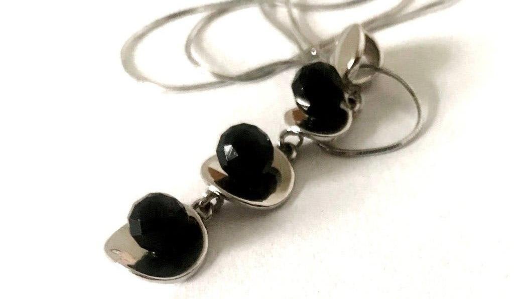 925 Zilveren ketting met mooie hanger prachtige steentjes, Ophalen, Zo goed als nieuw, Met edelsteen, Zilver