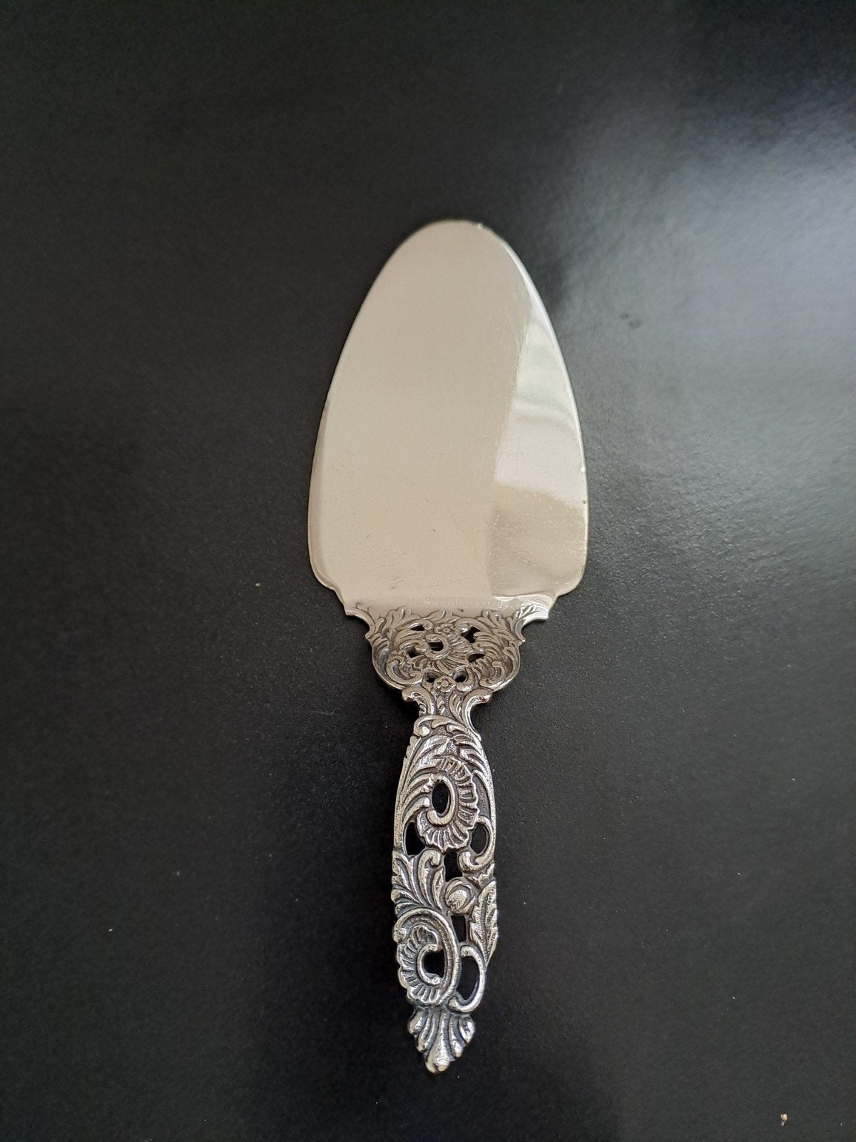 Verzilverde Taartschep met Sierlijk Handvat, Antiek en Kunst, Ophalen of Verzenden