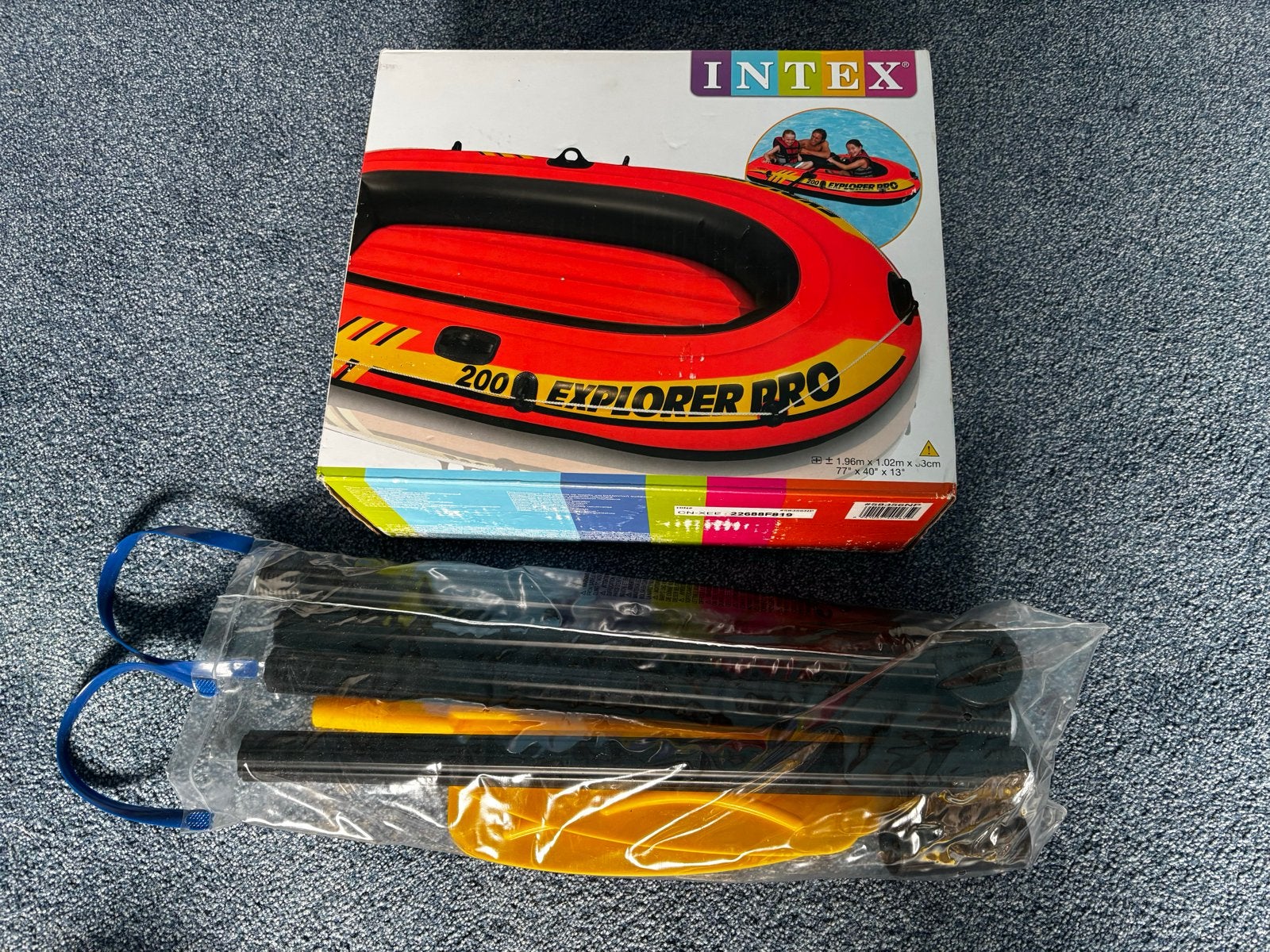 Intex Explorer Pro 200 Opblaasboot met peddels, Ophalen, Zo goed als nieuw