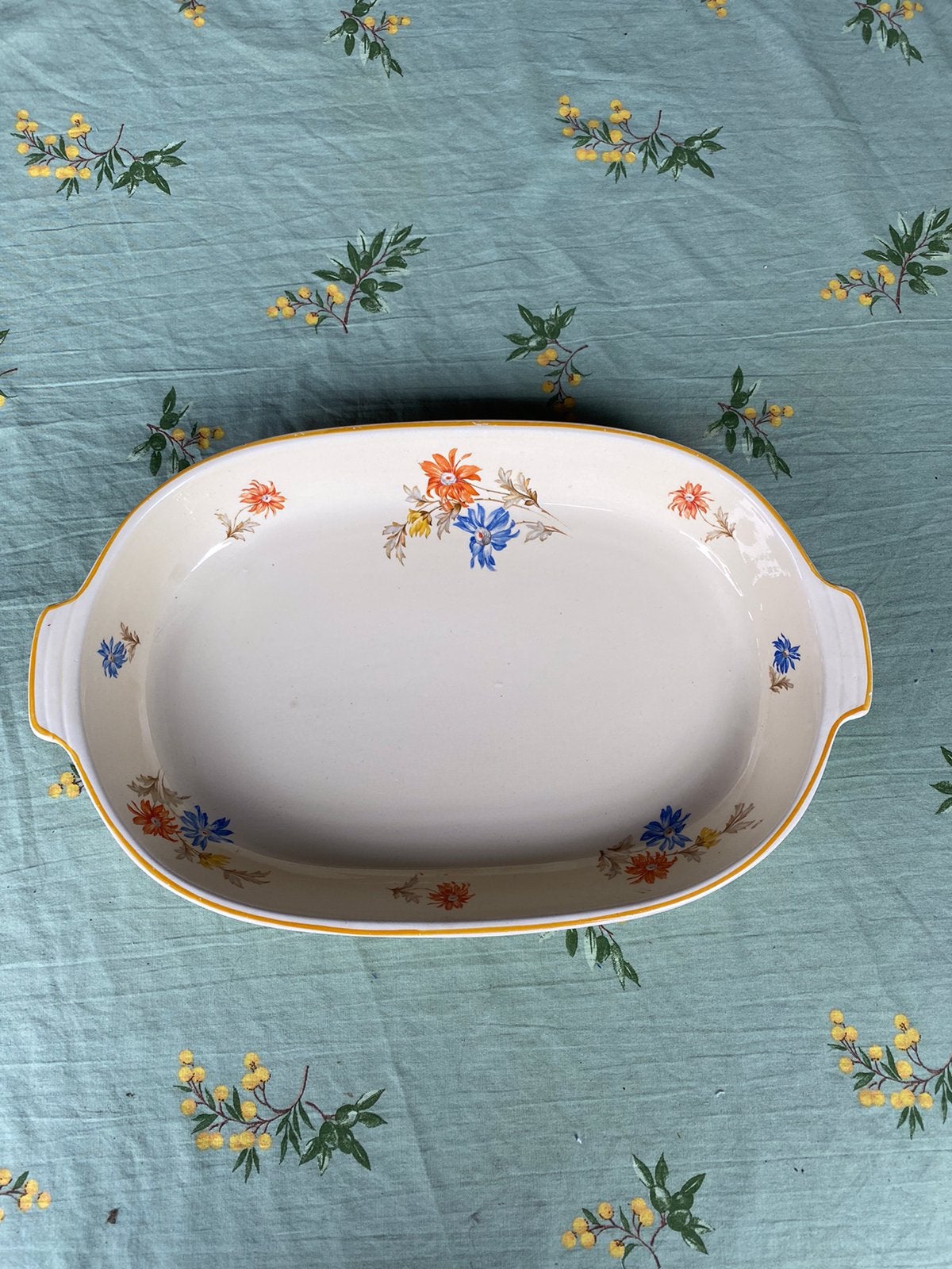Goudblad Goudboon,2 platelen serveerschalen,lengte 33 cm, Ophalen of Verzenden
