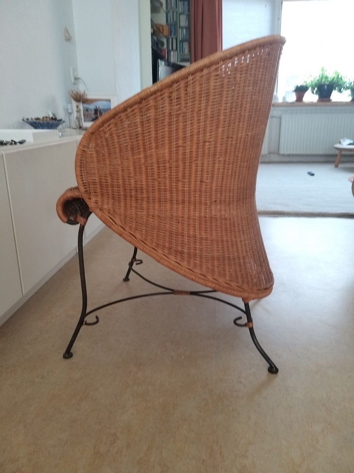 rieten stoeltje retro ikea., Huis en Inrichting, Stoelen, Ophalen, Gebruikt, Bruin, Eén