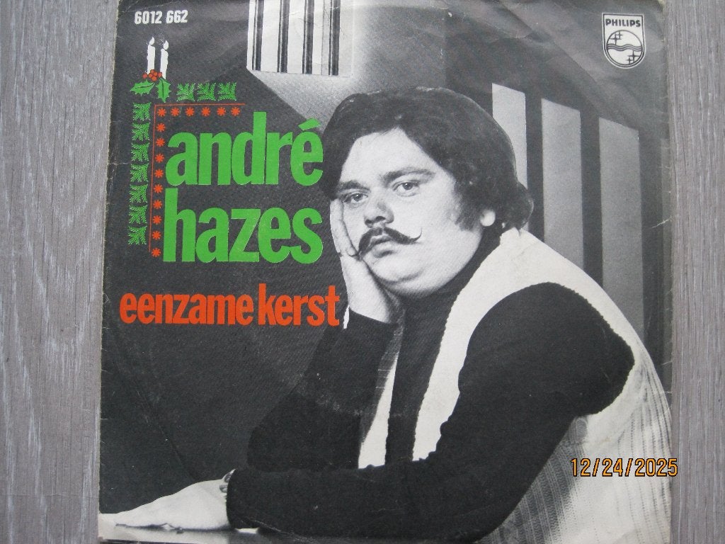 Andre Hazes   -   Eenzame Kerst, Fotohoes, 7 inch, Ophalen of Verzenden, Zo goed als nieuw