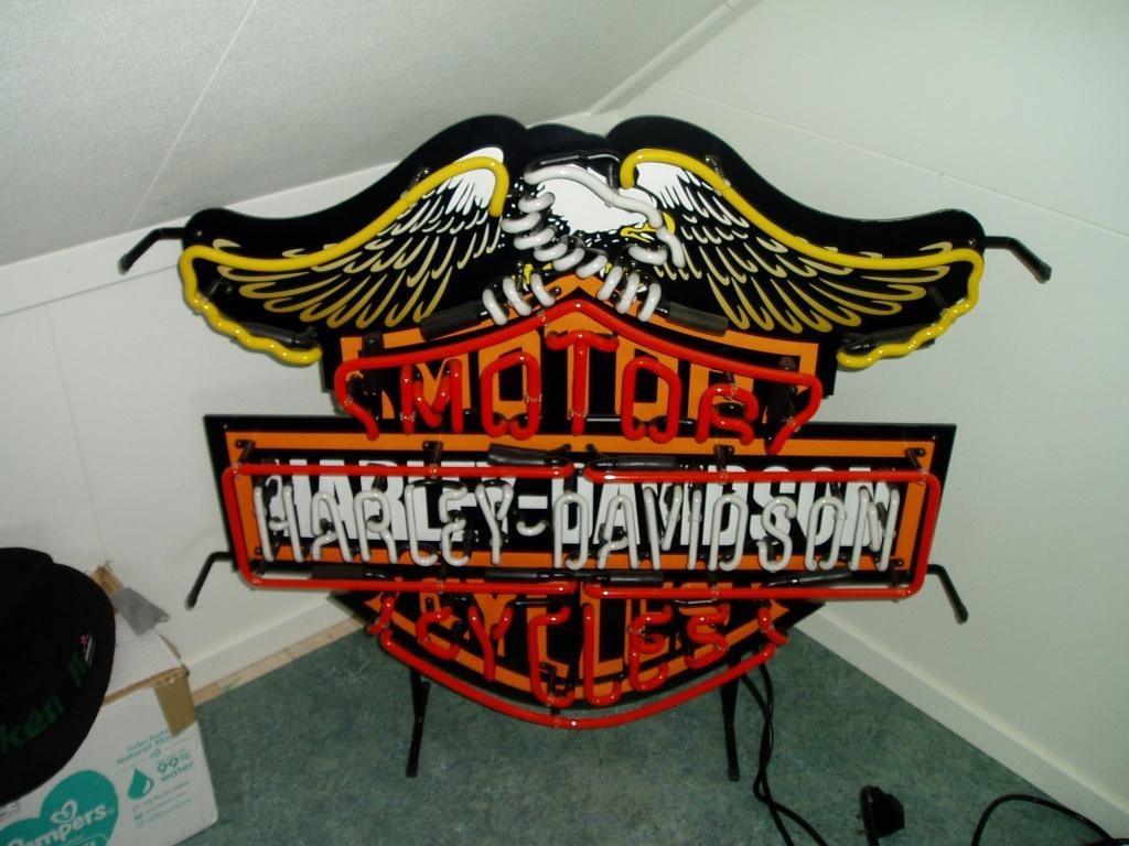Harley - Davidson Neon verlichting, Ophalen, Zo goed als nieuw, Lichtbak of (neon) lamp