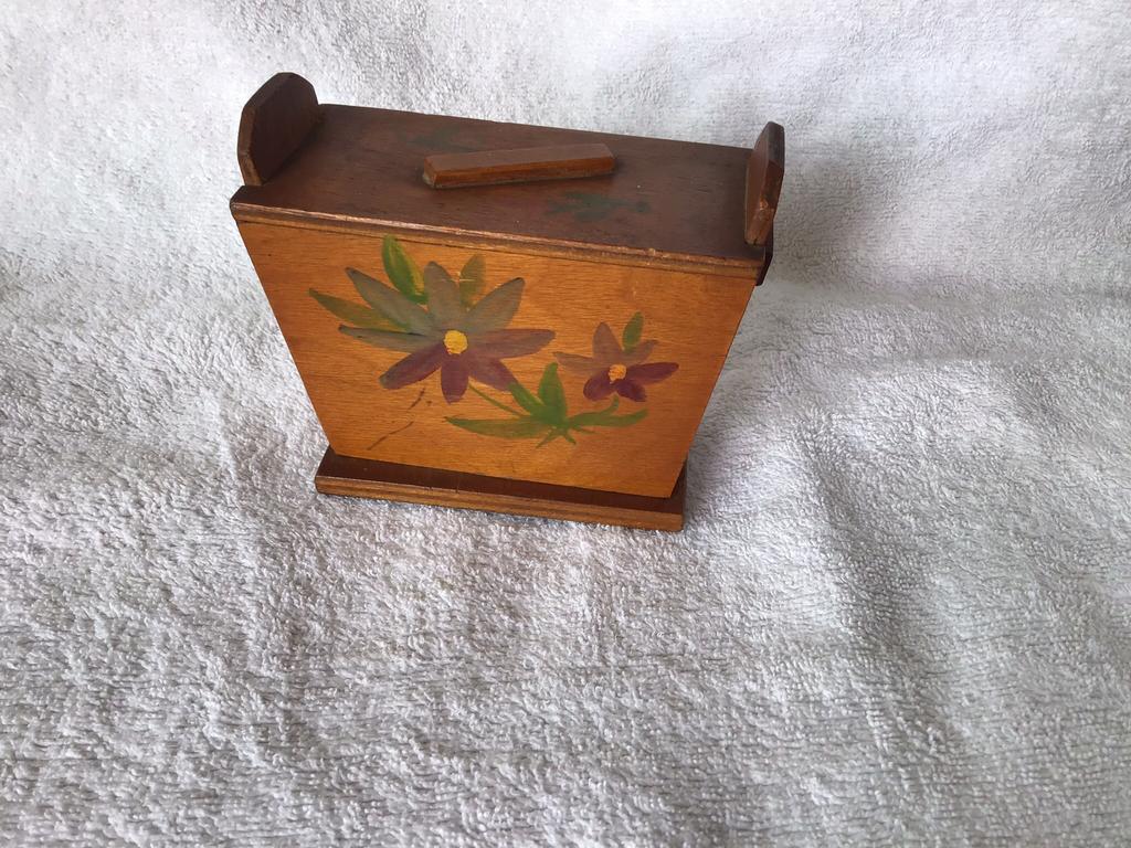 Antiek Houten spaarpot . Turfbak.Vintage, Ophalen of Verzenden, Gebruikt, Hout