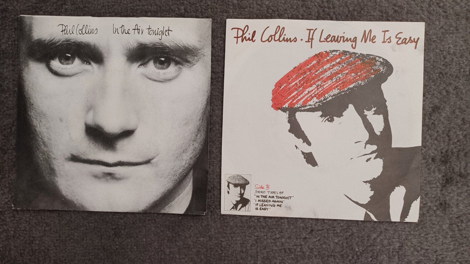 Vinyl singles Phil Collins. In the air tonight + If leaving, Ophalen of Verzenden, Zo goed als nieuw, Pop