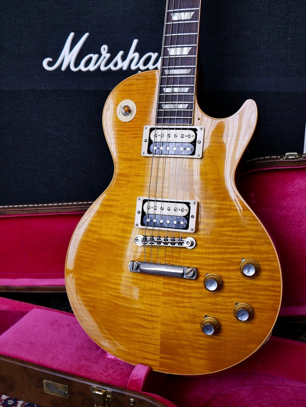 Gibson Les Paul Custom Shop R8 met ‘59 specs, Slash AFD look, Ophalen, Zo goed als nieuw, 100 watt of meer