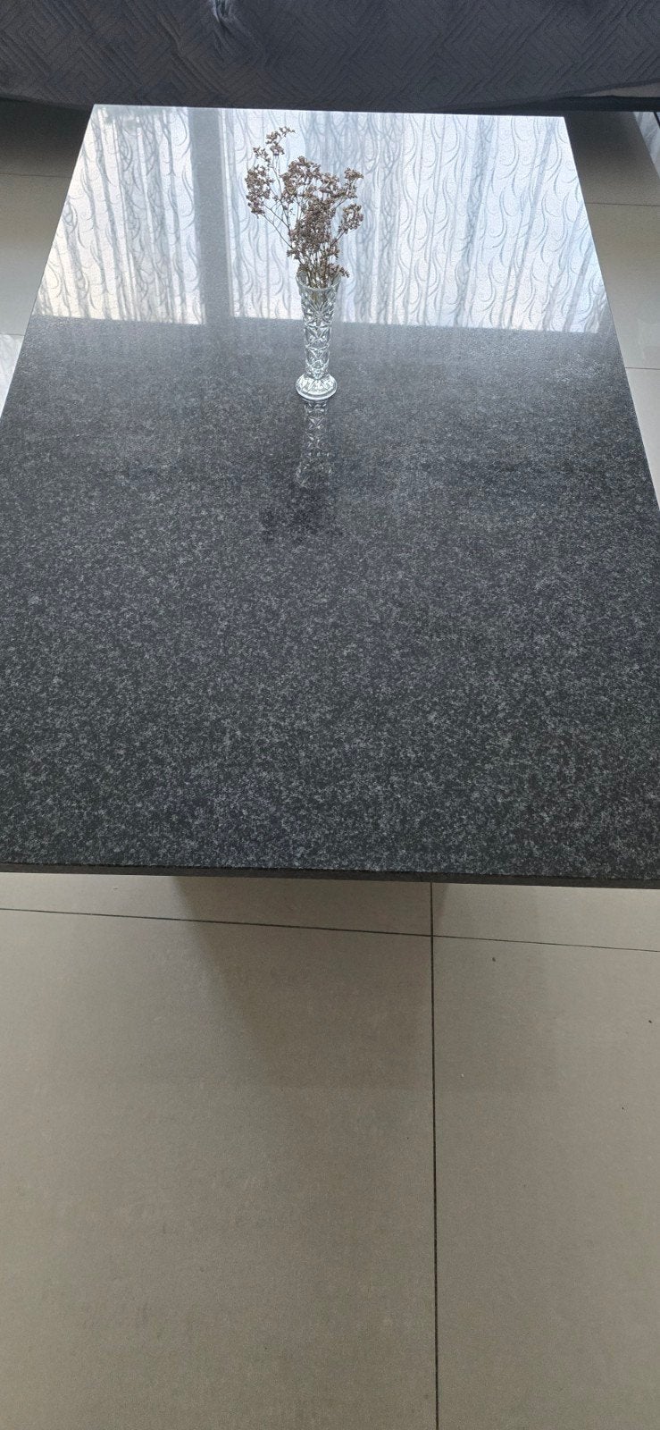 Salontafel van graniet, 140x80x40 cm, Huis en Inrichting, Tafels | Salontafels, Overige materialen, Gebruikt, 100 tot 150 cm, Modern