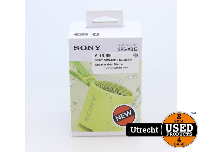 SONY SRS-XB13 bluetooth Speaker Geel Nieuw, Sony, Nieuw, Support@sony.com, 1-7-1 Konan, Minato-ku
Tokyo 108-0075
Japan