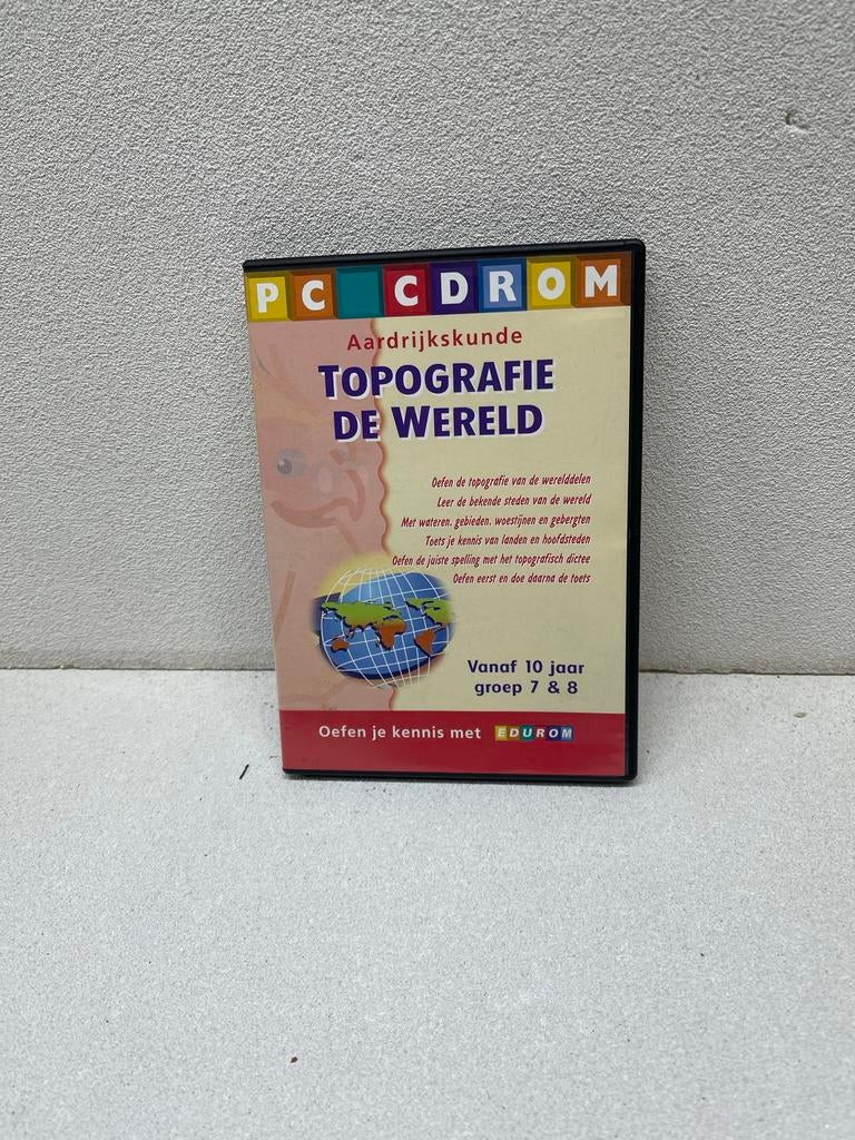 Aardrijkskunde Topografie De Wereld PC CD-ROM, Puzzel en Educatief, 1 speler, Eén computer, Ophalen of Verzenden
