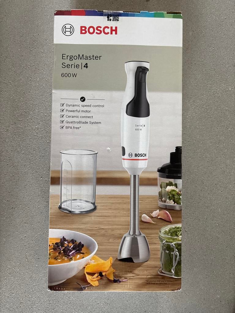 Bosch ErgoMaster Serie 4 staafmixer 600W, Bosch, Nieuw, Ophalen of Verzenden, Blender