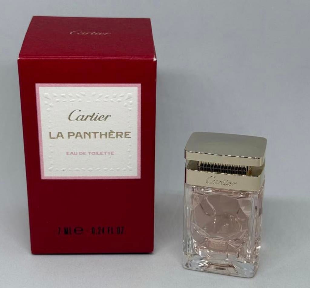 Parfumminiatuur La Panthere New Cartier 7 ml Eau de toilette, Verzamelen, Parfumverzamelingen, Verzenden, Nieuw, Miniatuur, Gevuld