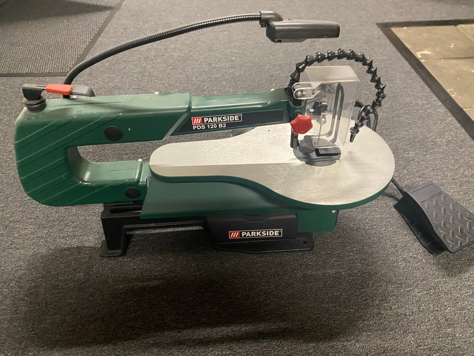 Parkside PDS 120 B2 Figuurzaagmachine, Doe-het-zelf en Verbouw, Minder dan 30 mm, Ophalen of Verzenden, Zo goed als nieuw, Figuurzaag