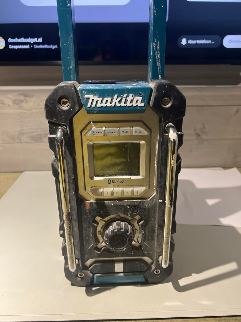 Makita DMR108 Bouwradio met Bluetooth - Gebruikt, N, Ophalen of Verzenden, Bouwradio, N