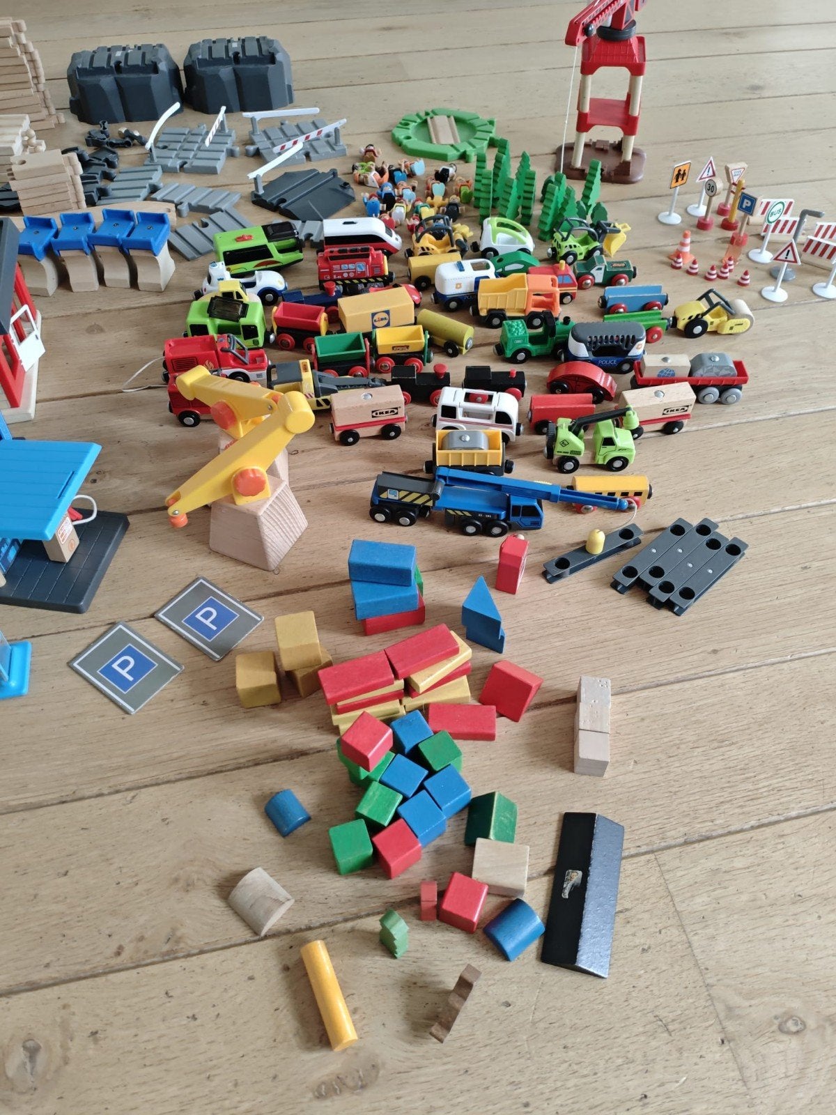 Grote set houten treinbaan (Brio, Lidl, Ikea), Ophalen, Gebruikt, Jongen of Meisje