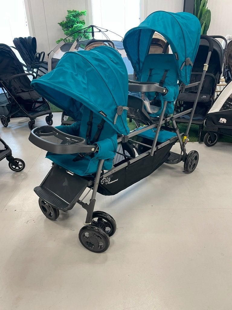 Joovy Big Caboose Triple Kinderwagen - Blauw, Rood en Zwart, Ophalen of Verzenden, Nieuw, Overige merken, Duomodel
