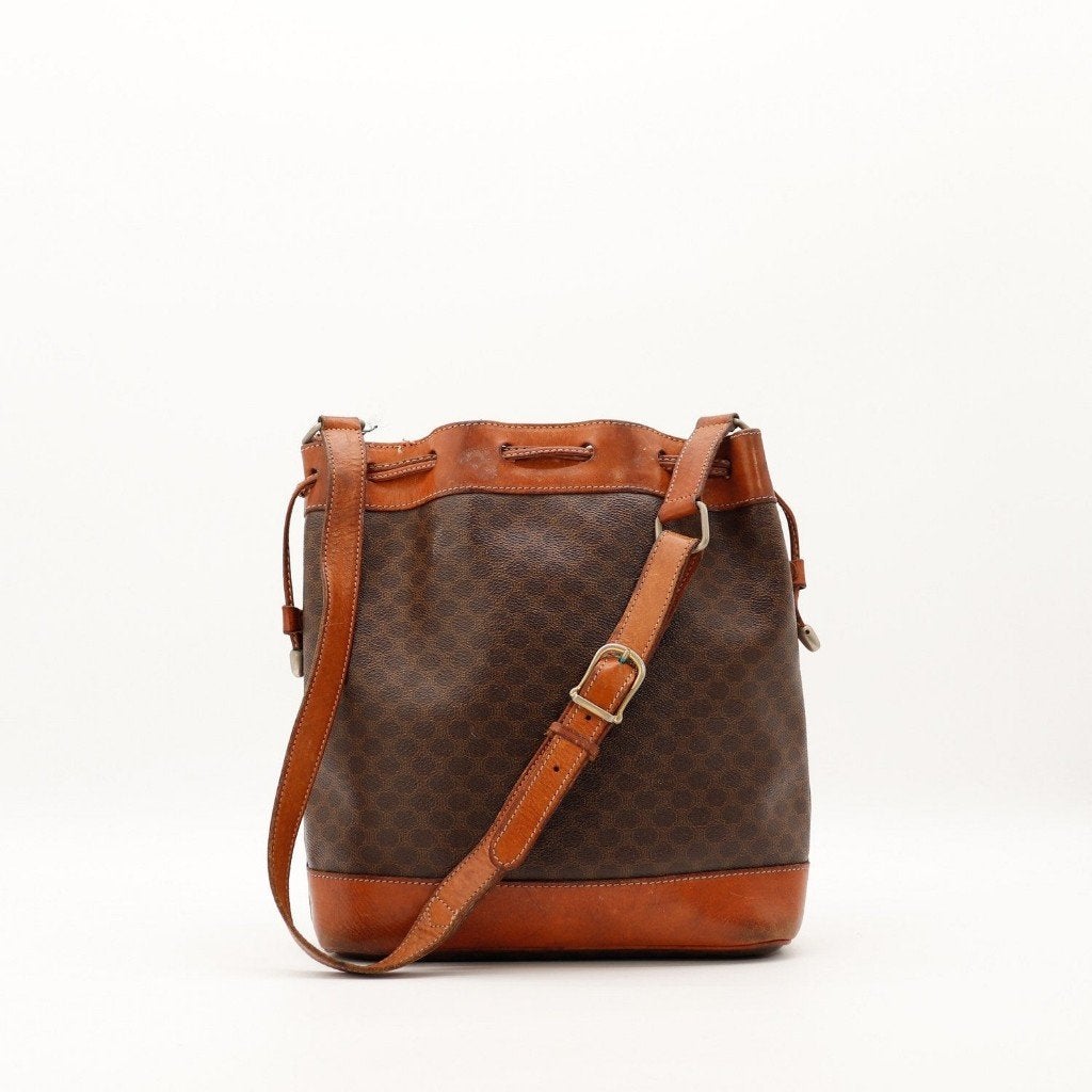 Celine Céline Macadam 30x27x12 cm bucket tas, Verzenden, Gebruikt, Zwart, Overige typen