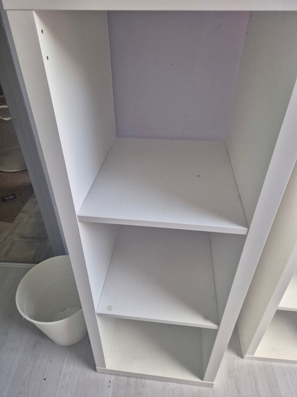 2x IKEA Kallax 2-vaks kasten - Wit, Ophalen, Gebruikt