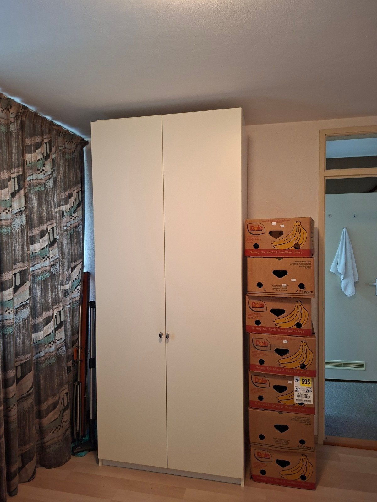 IKEA PAX kast wit met kledingstang en 4 planken, Ophalen, Met deur(en), Gebruikt, 100 tot 150 cm