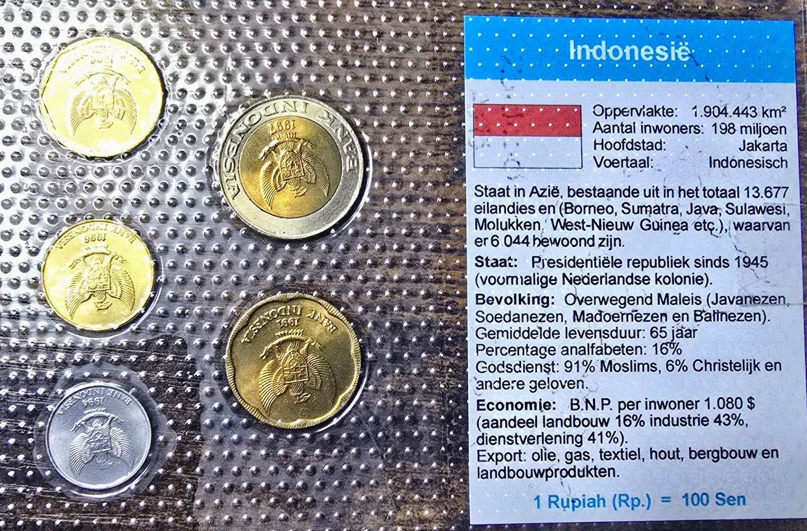 Setje munten Indonesië - Zuidoost-Azië, Postzegels en Munten, Ophalen of Verzenden, Zuidoost-Azië, Setje
