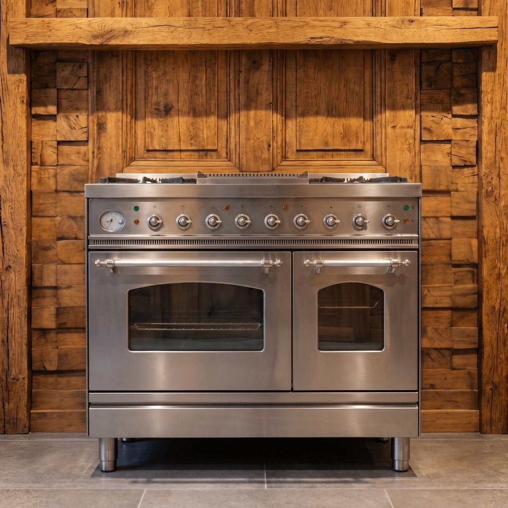 Boretti 90 cm · RVS · 5 pits · 2 ovens · met conditierapport, Gebruikt, 60 cm of meer, Ophalen of Verzenden, Gas