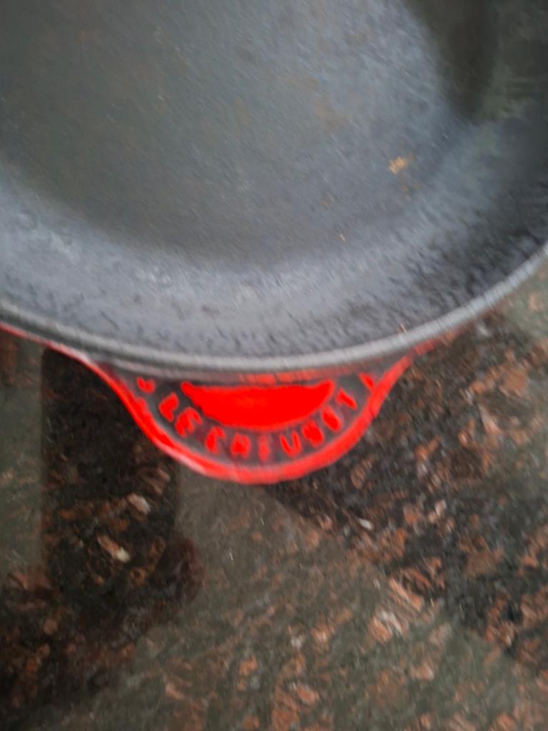 Le Creuset Gietijzeren Koekenpan stilletjes 30cm zgan, Ophalen, Gebruikt, Gietijzer, Koekenpan of Braadpan