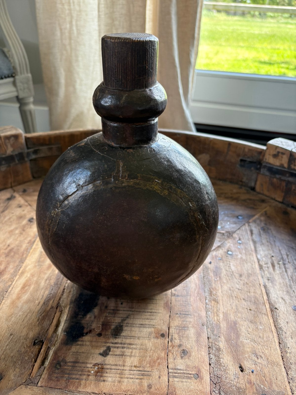 Mooie metalen Oosterse kruik, Gebruikt, Ophalen of Verzenden, Oosters, Metaal