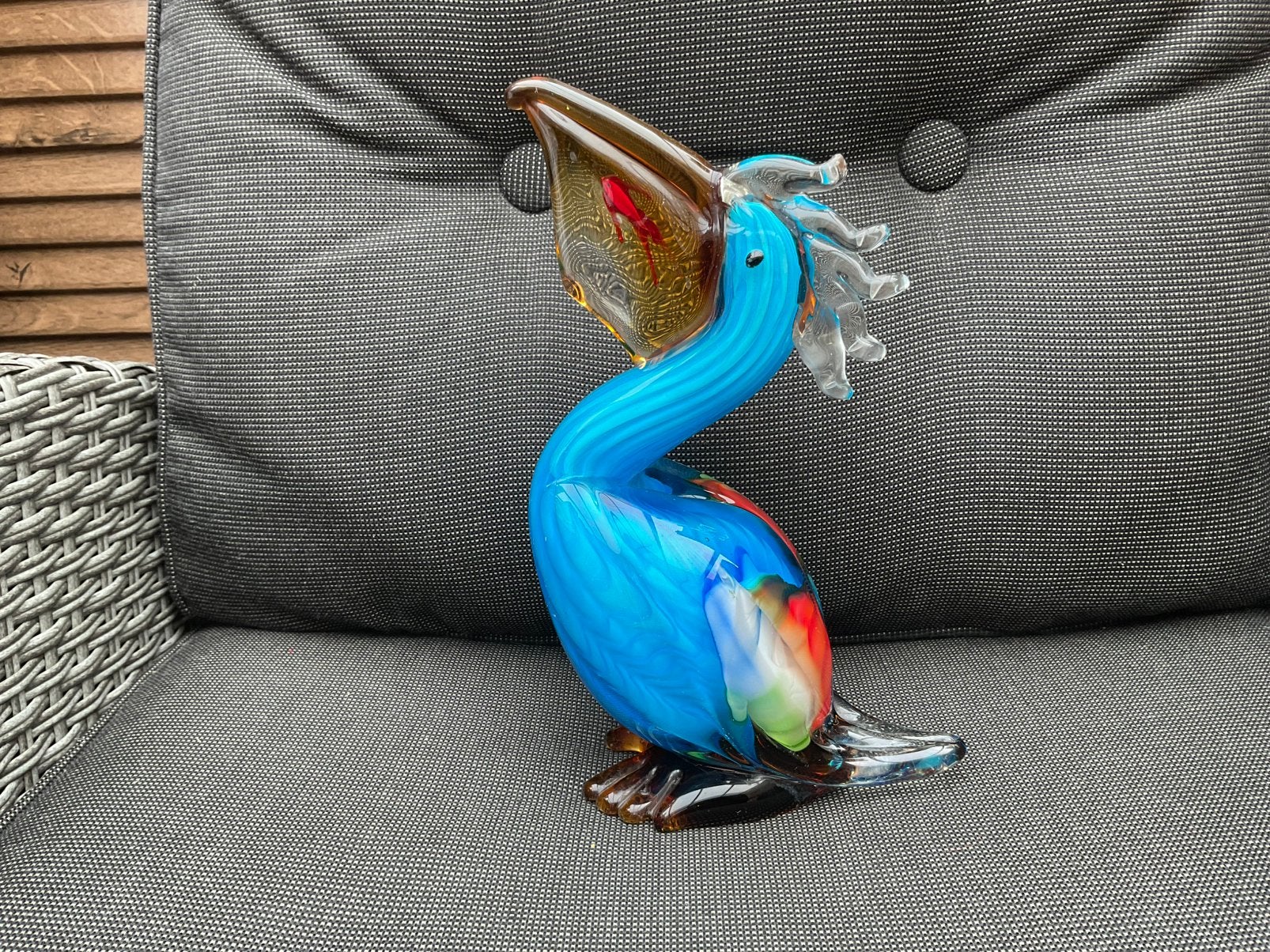 Nieuwe Murano glas Pelikaan met visje 25 cm. GEEN SCHADE, Ophalen