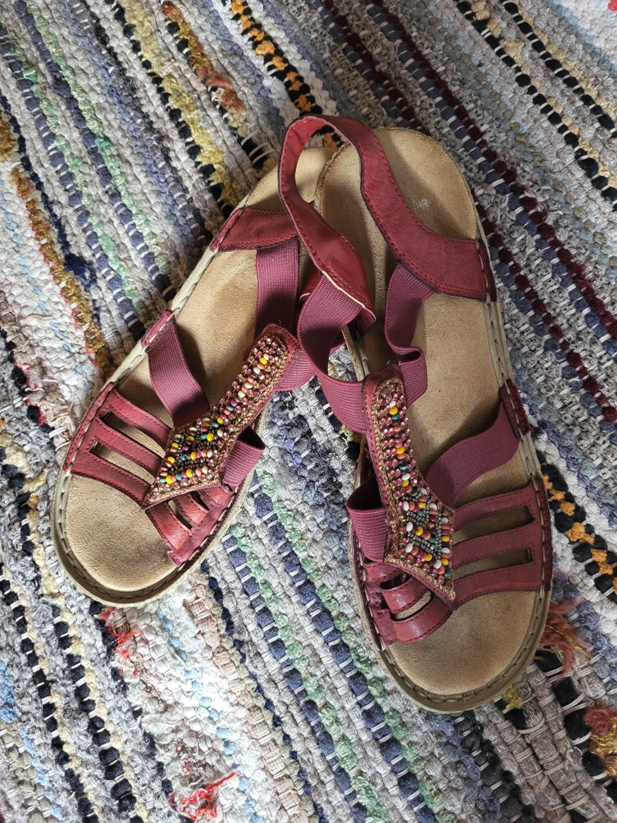 Rieker sandalen met kralen, maat 38, Ophalen of Verzenden