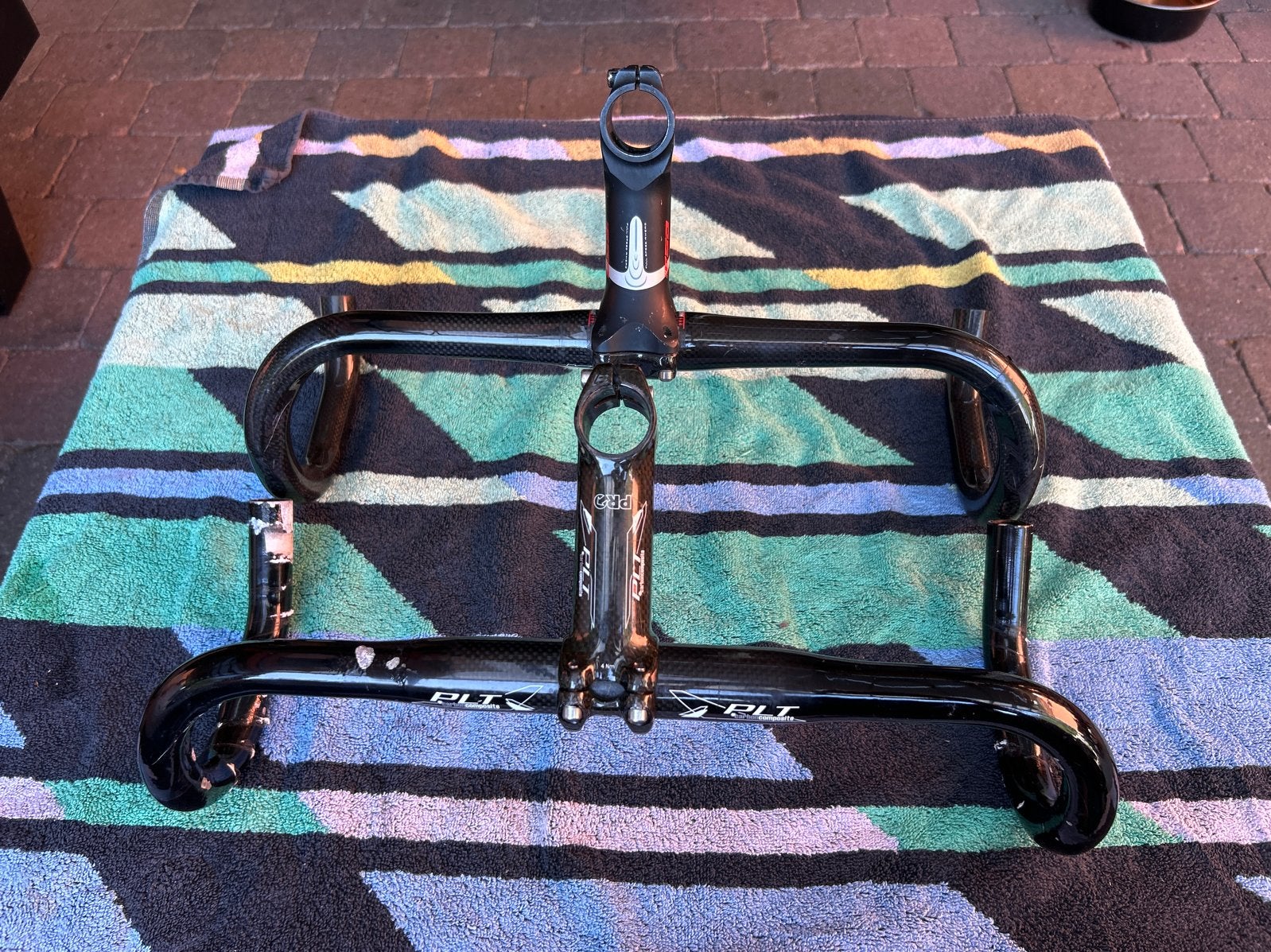PRO Carbon Stuur (420mm) en Carbon Stuurpen (110mm), Fietsen en Brommers, Gebruikt, Stuur, Ophalen of Verzenden, Racefiets