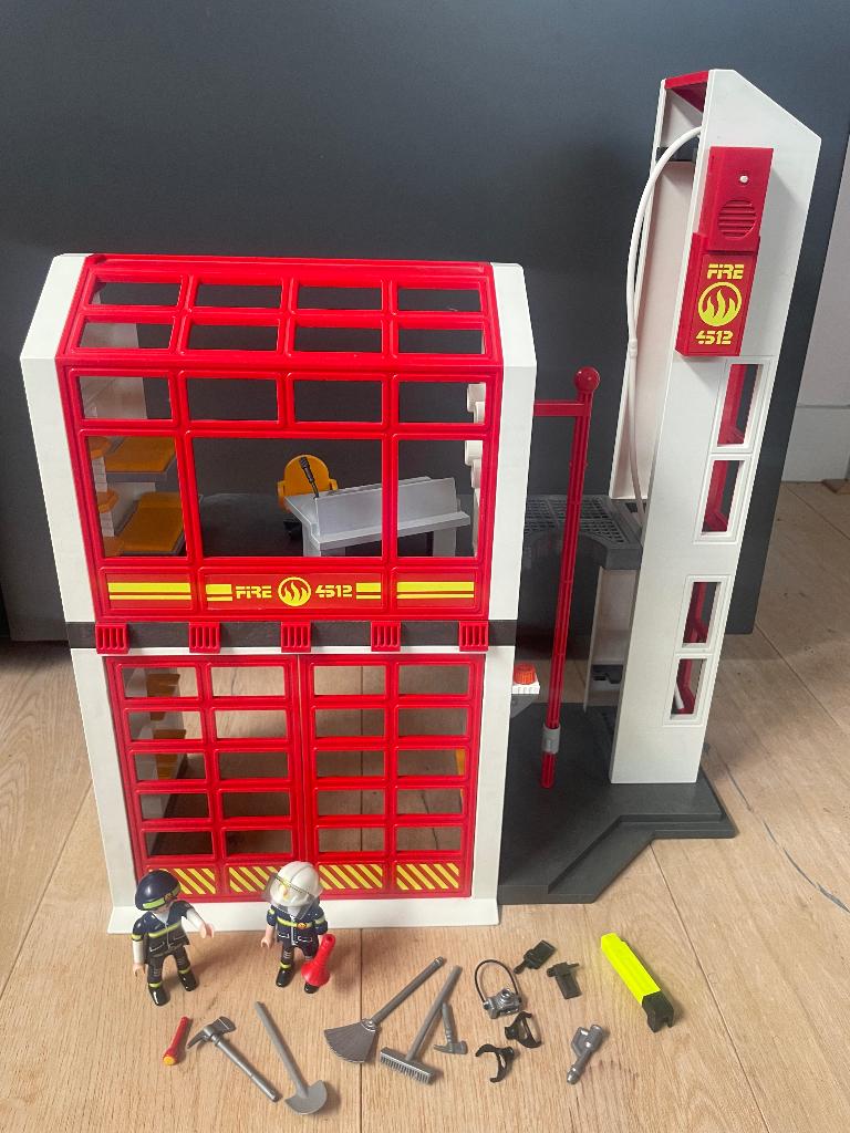 Playmobil brandweerkazerne 5361, Kinderen en Baby's, Speelgoed | Playmobil, Ophalen, Gebruikt, Complete set
