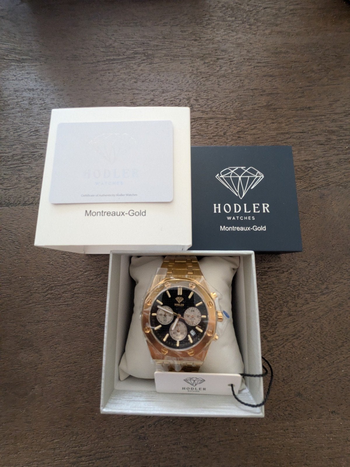Hodler Montreaux-Gold Chronograaf Herenhorloge, Ophalen of Verzenden, Nieuw, Polshorloge, Overige merken