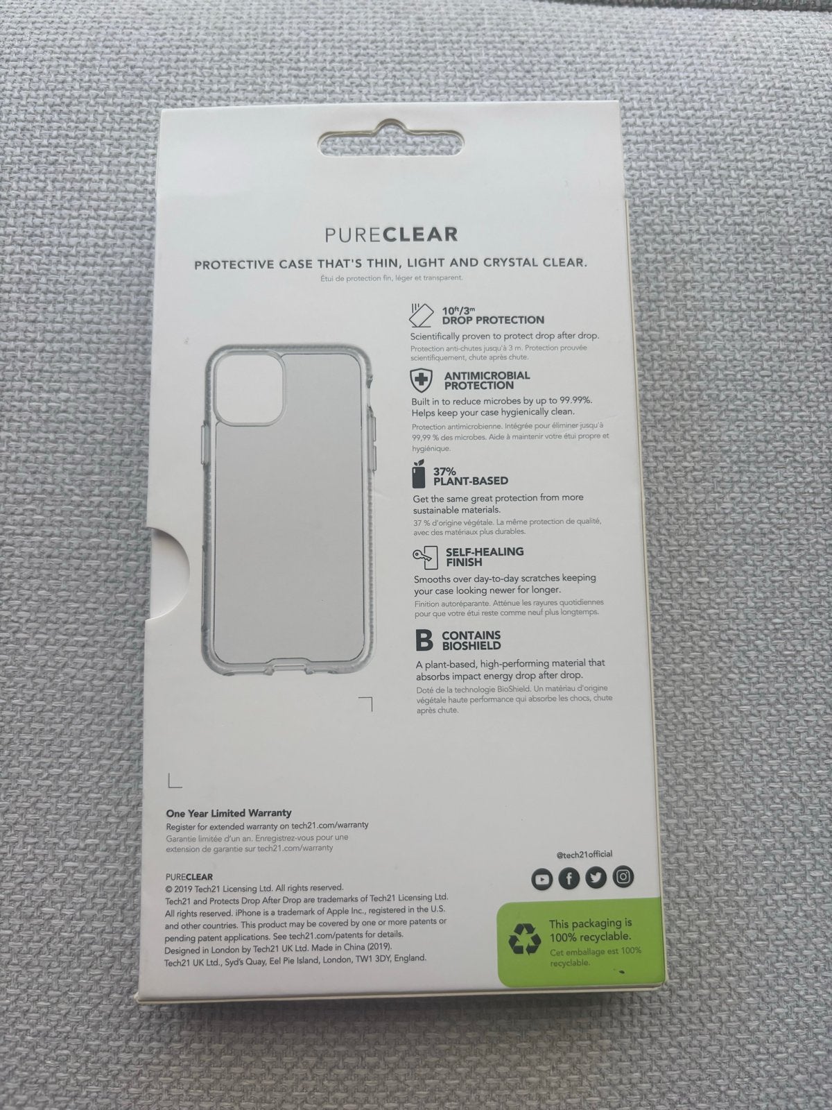 Tech21 Pure Clear iPhone 11 Hoesje - Transparant, Telecommunicatie, Mobiele telefoons | Hoesjes en Frontjes | Apple iPhone, Kunststof