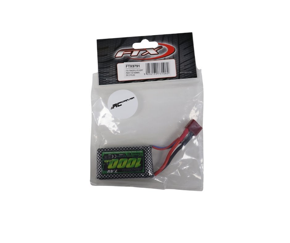 FTX TRACER LI-PO BATTERY SOFT PACK 7.4V,1000MAH,25C FTX9791