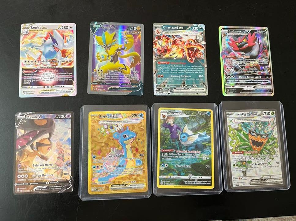 Pokémon Kaarten Collectie: Lugia VSTAR, Zeraora V, Lapras GX, Ophalen of Verzenden, Zo goed als nieuw, Meerdere kaarten