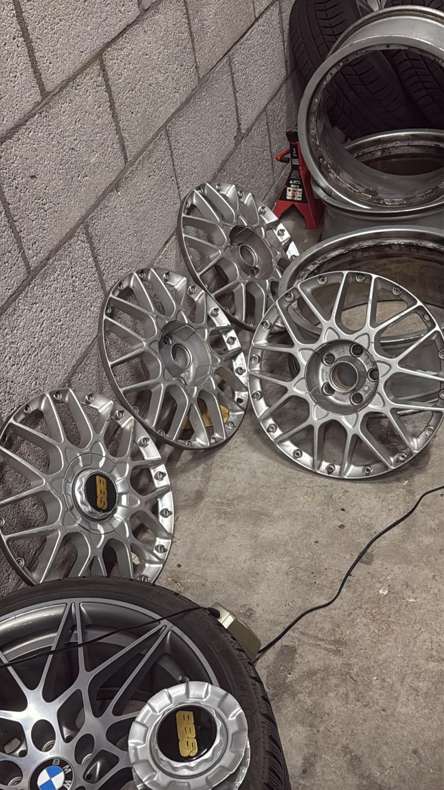 BBS RS2 centers 5x112 incl 4 deksels & moeren, Auto-onderdelen, Ophalen, Gebruikt