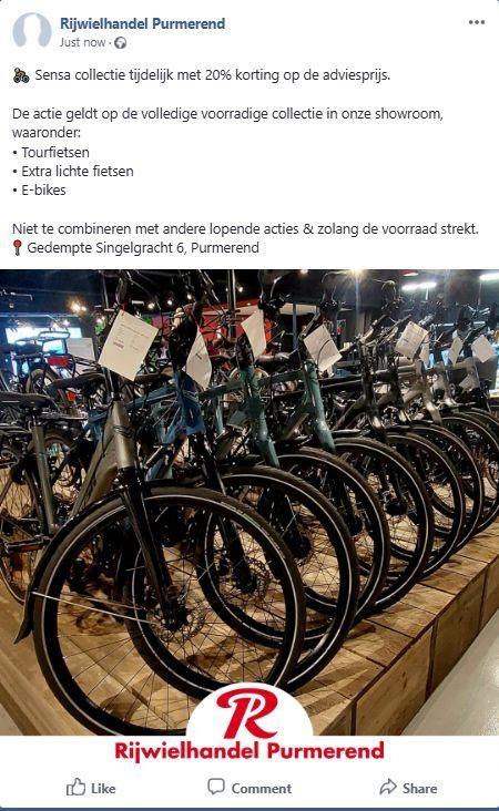20% voorraadkorting op Sensa, Vering, 10 tot 15 versnellingen, Nieuw, Schijfrem