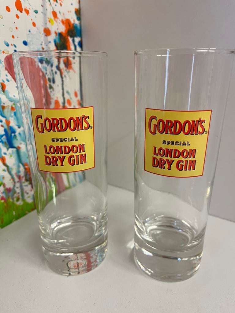 Gordon’s gin glazen set van 2 glazen, Verzamelen, Ophalen of Verzenden, Nieuw, Borrel- of Shotglas