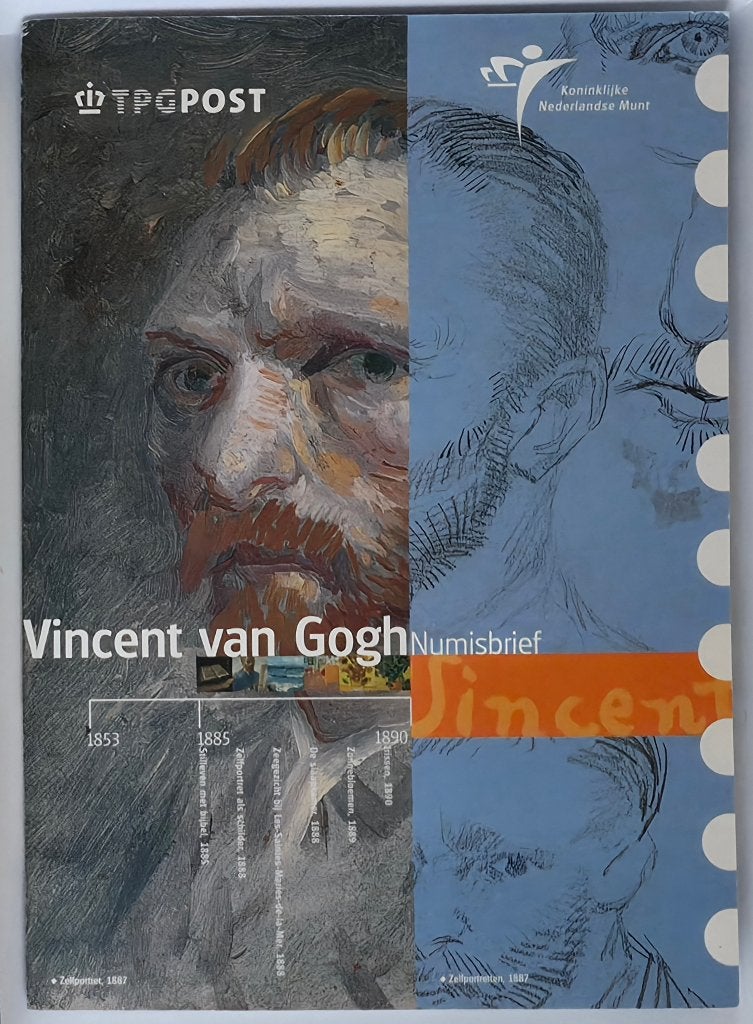Nederland €5 – Van Gogh Vijfje – Numisbrief – Zilver, Postzegels en Munten, Munten | Nederland, Setje, Koningin Beatrix, Zilver