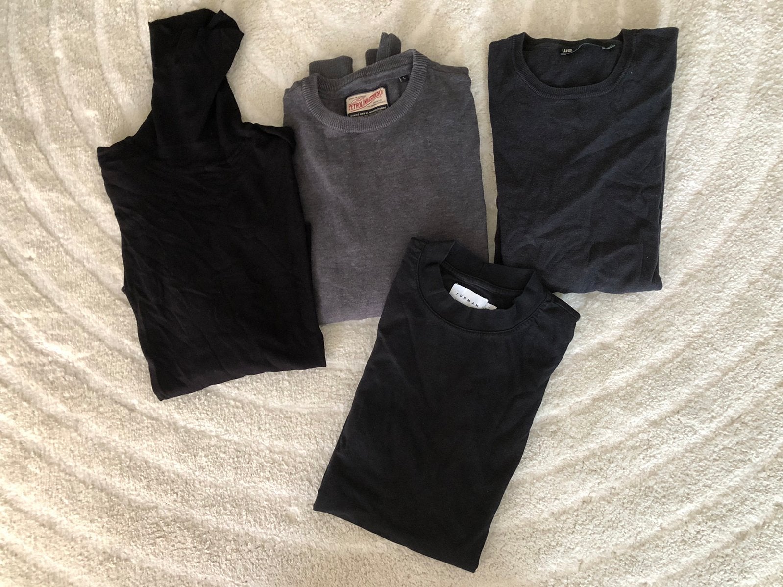 Heren pakket truien en t-shirt maat L, Verzenden, Gedragen, Maat 52/54 (L), Zwart